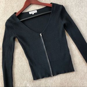 Knit Zipper Sweater Casual Cardigan